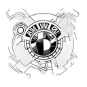 bmw logo tattoo design idea