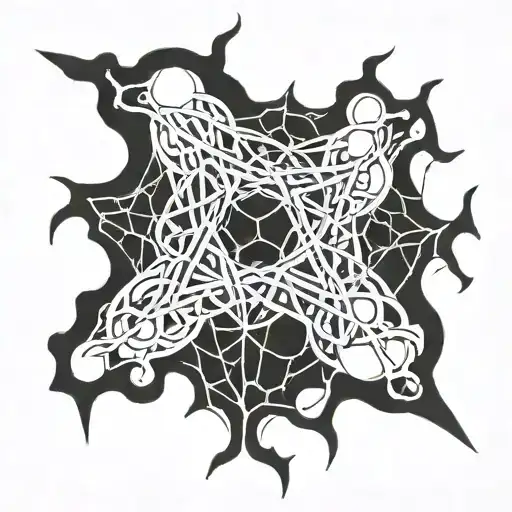 web of wyrd tattoo design idea
