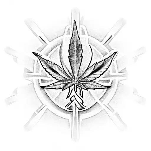 drache mit cannabis  tattoo design idea