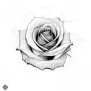 roses with spider webs tattoo design idea