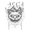 fire match tattoo design idea