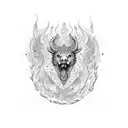 fire match tattoo design idea