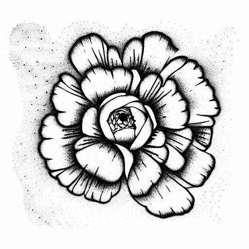 ranunculus tattoo design idea