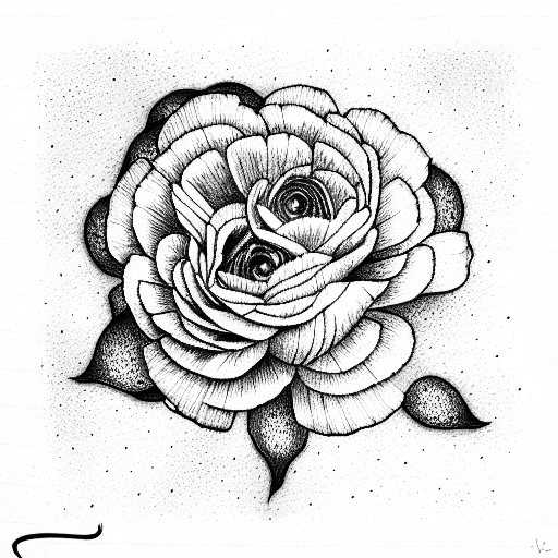 ranunculus  tattoo design idea