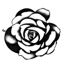 ranunculus with stems tattoo design idea