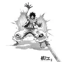 Luffy, gear second, manga design  tattoo design idea