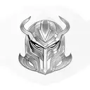 Loki helmet tattoo design idea