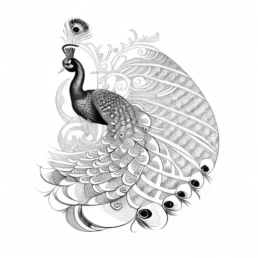 Peacock tattoo design idea