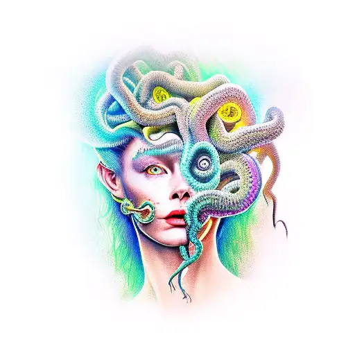 Medusa trinacria tattoo design idea