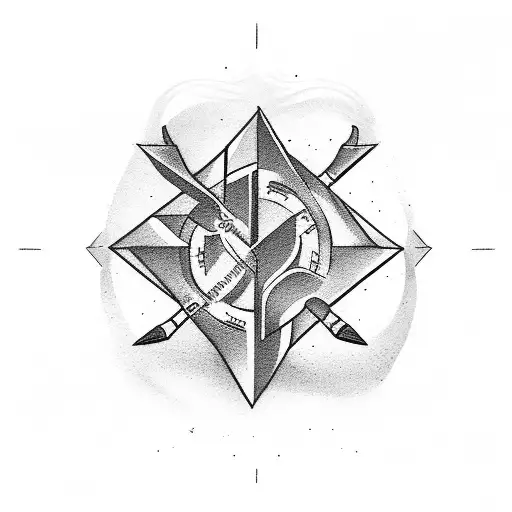 north arrow  tattoo design idea