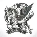 Brave Turkish Race Symbol tattoo design idea