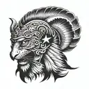 Brave Turkish Race Symbol tattoo design idea