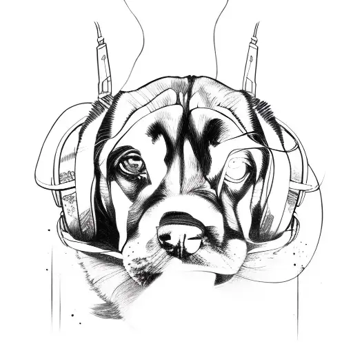 bloodhound tattoo design idea