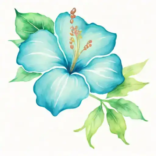 Ohana with hibiscus flowers symbolizing your passion tattoo design idea