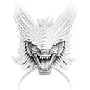 Ford Mustang outline tattoo design idea