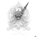 elven dagger tattoo design idea