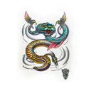 world serpent tattoo design idea