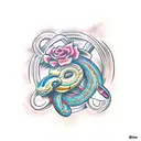 world serpent tattoo design idea