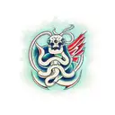 world serpent tattoo design idea