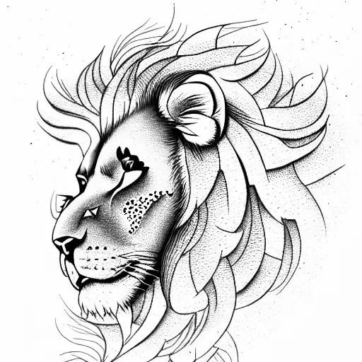 Lion tattoo design idea