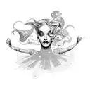 bailarina de jazz tattoo design idea