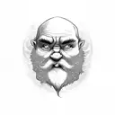 dwarf hidden on mistletoe tattoo design idea