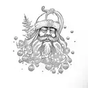 dwarf with mistletoe tattoo design idea