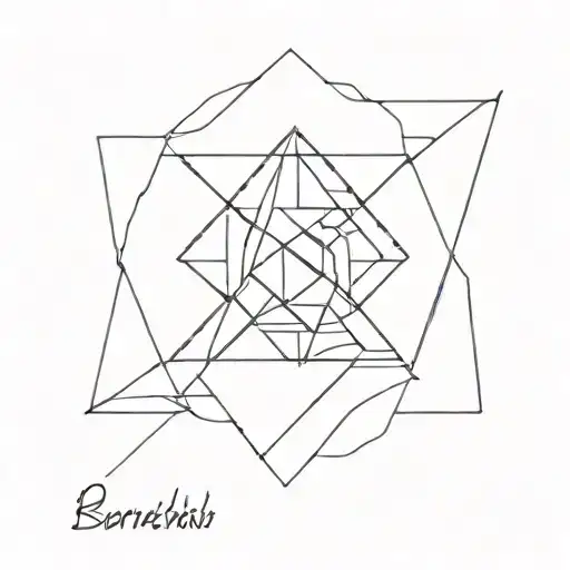 A geometric design incorporating Boruto Borushki's signature symbol tattoo design idea