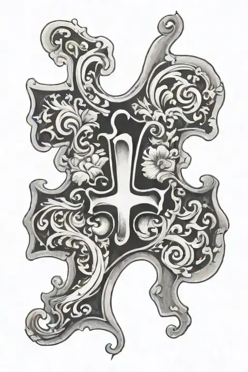 Forever Faithful l s d puzzle piece tattoo design idea