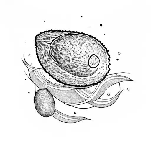 Avocado dancing  tattoo design idea