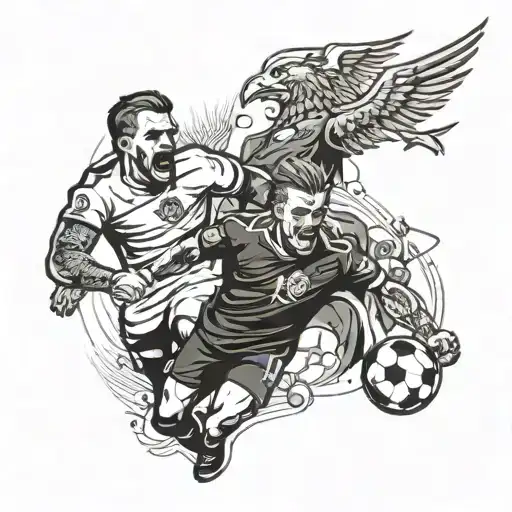  the football party and Euro 2024 tattoo design idea