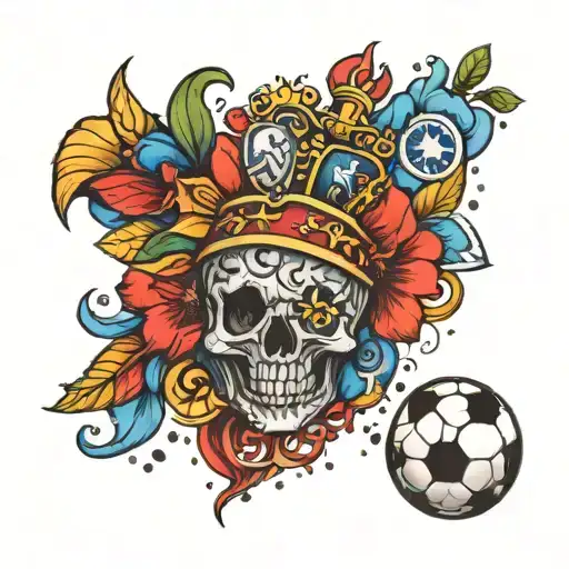  the football party and Euro 2024 tattoo design idea