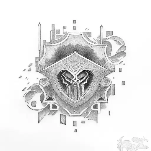 psalms 23:4 black ith red accent tattoo design idea