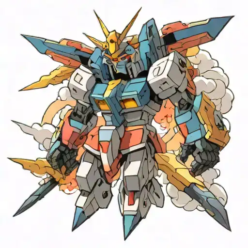 gundam mech tattoo design idea