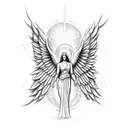 biblically accurate angel  tattoo design idea