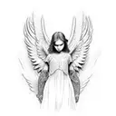 biblically accurate angel  tattoo design idea