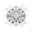 stingray with sacred geometry tattoo design idea