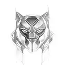 Black Panther shield tattoo design idea