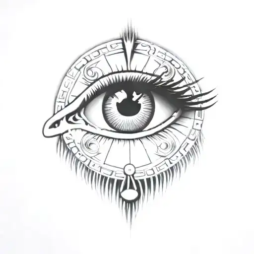 Realistic Eye of Horus with details tattoo design idea