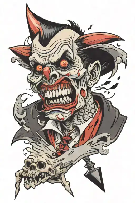 Psycho from Broderlands 2 cover art tattoo design idea