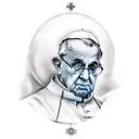 pope john paul tattoo design idea
