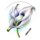 calla lily tattoo design idea
