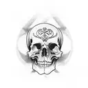 half skull tattoo design idea