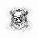 half skull tattoo design idea