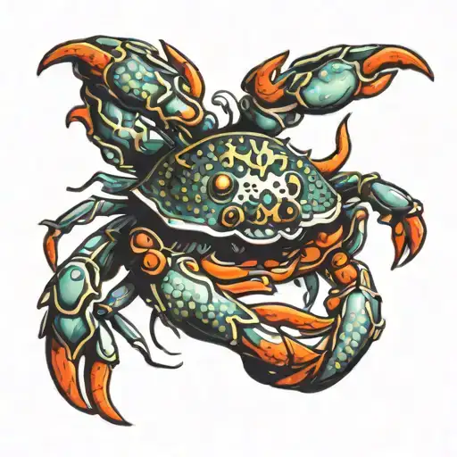 Crab big hand tattoo tattoo design idea