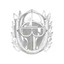 A frontend developer coding on a vintage motorcycle, with a Romanian flag flying in the background tattoo design idea