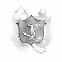 A frontend developer coding on a vintage motorcycle, with a Romanian flag flying in the background tattoo design idea