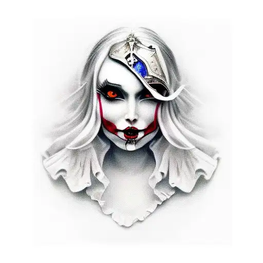 could you design a dark themed Alice in wonderland sleeve tattoo for a female? tattoo design idea