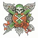 Xbox logo and the name "Jason" written  tattoo design idea