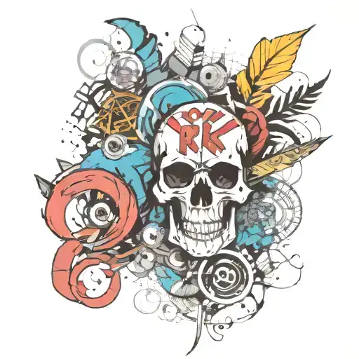 word risk rich tattoo design idea